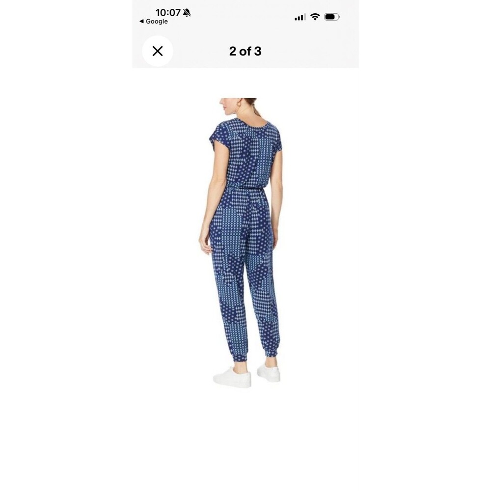 Comfort Code Blue patterned Stretch Jersey Jogger Jumpsuit